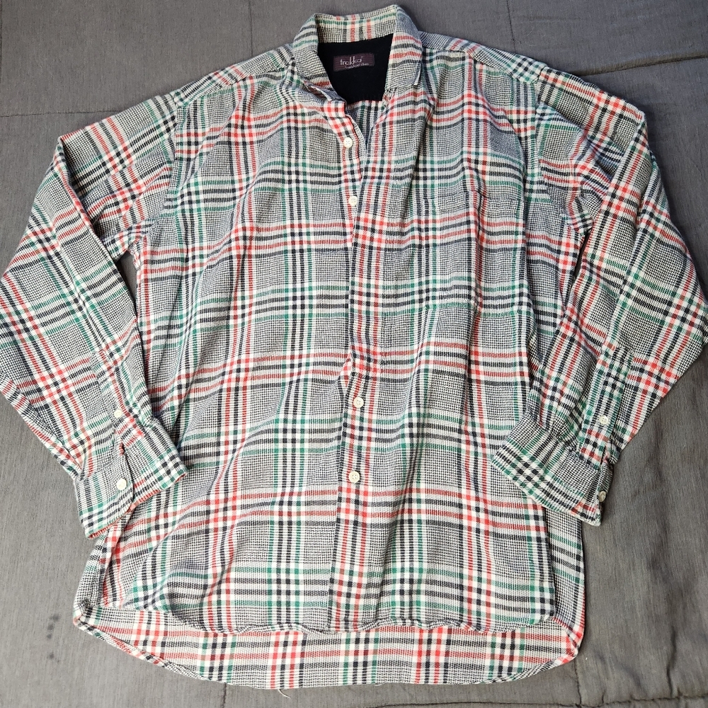 Vintage Trekka by Michael Stein Cotton Plaid Button Down
